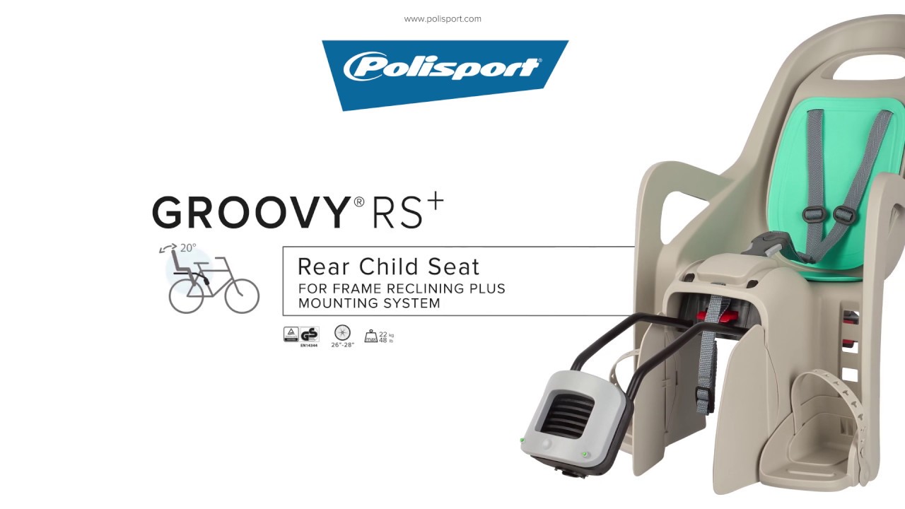 Polisport Groovy RS+ πίσω κάθισμα ποδηλάτου με σκελετό πράσινο μπεζ FO 8640700008