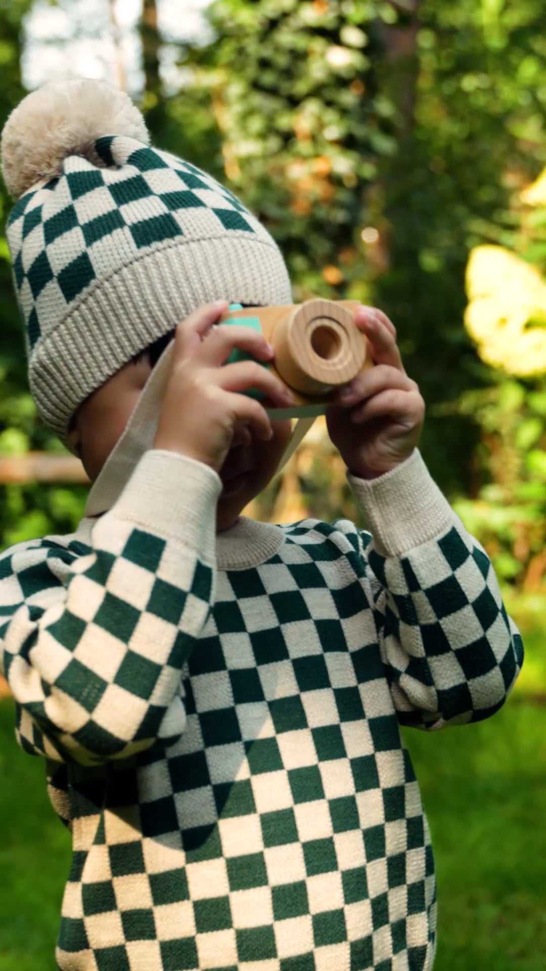 KID STORY παιδικό παντελόνι Merino πράσινο σκακιέρα