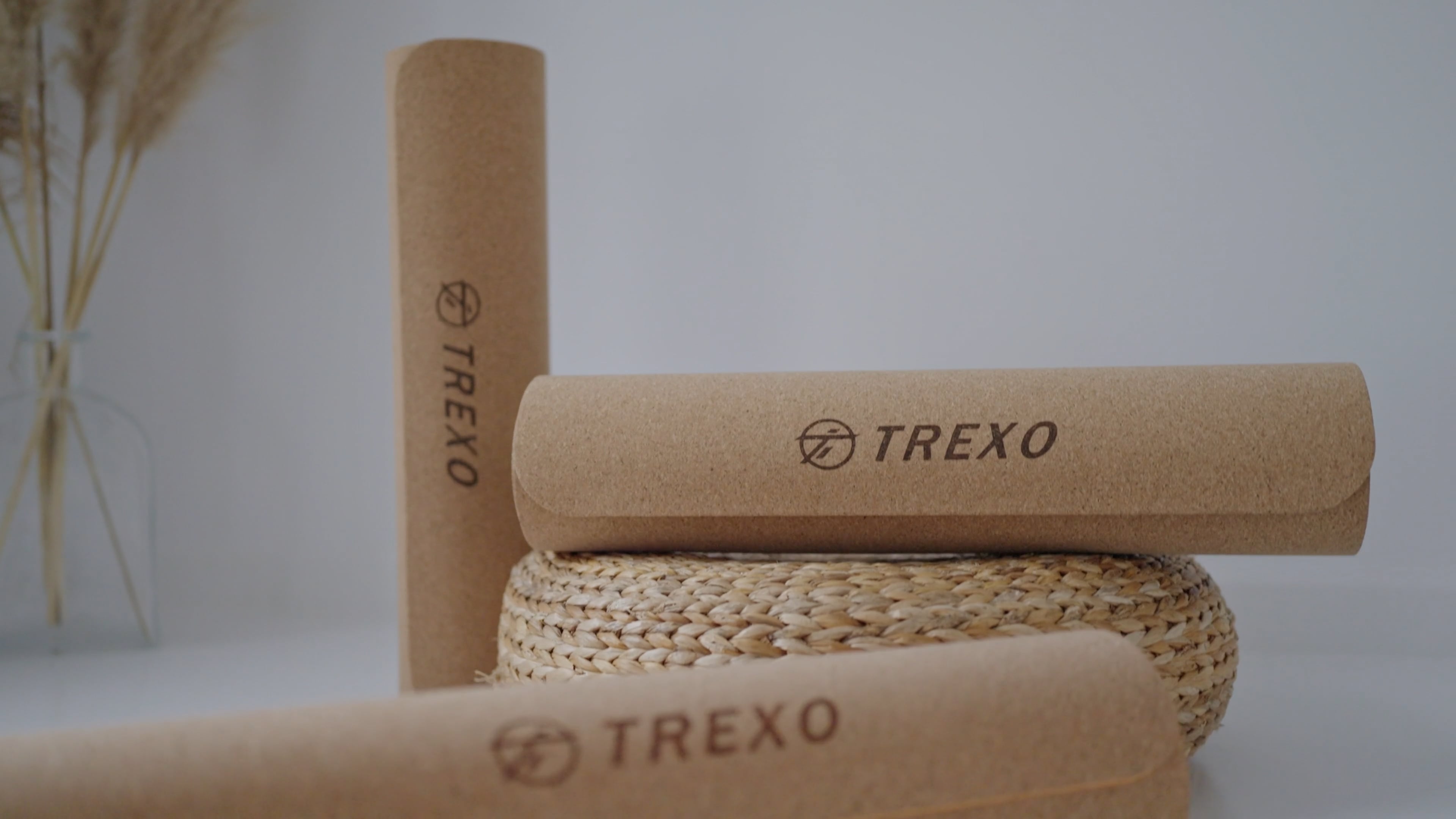 TREXO Στρώμα γιόγκα TPE φελλός 6 mm πορτοκαλί YM-C01P