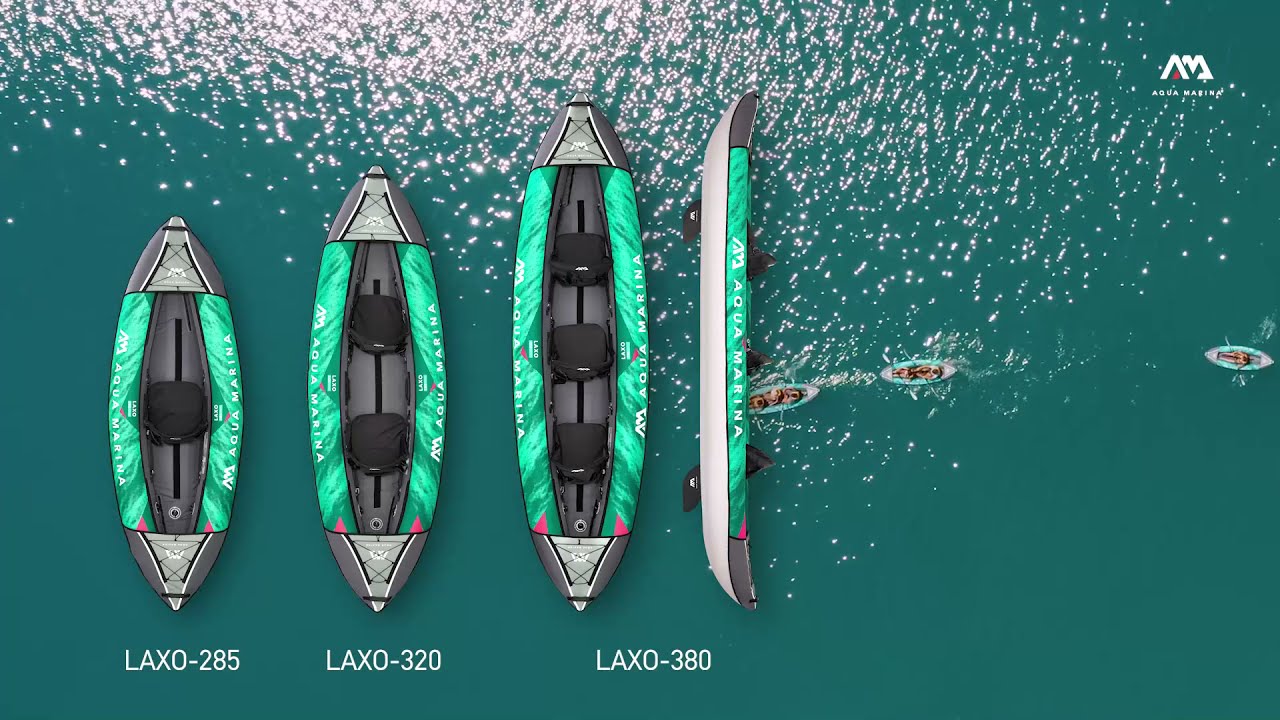 Φουσκωτό καγιάκ 3 ατόμων Aqua Marina Laxo Recreational Kayak 12'6" green