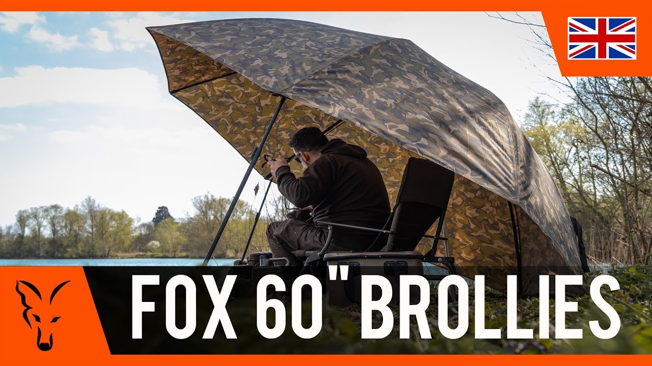 Fox International 60 "Camo Brolly καφέ ομπρέλα κυπρίνου CUM268