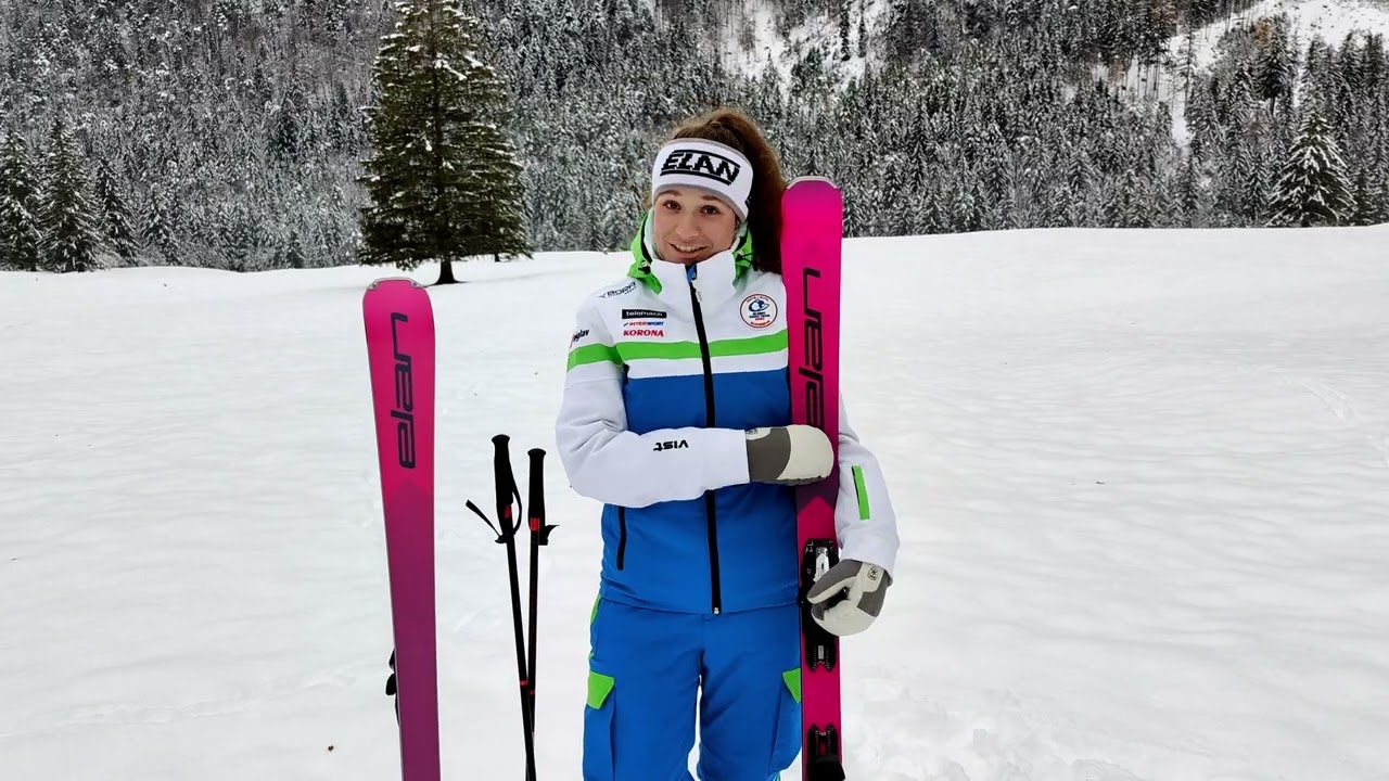 Γυναικείο σκι κατάβασης Elan Ace Speed Magic PS + ELX 11 ροζ ACAHRJ21
