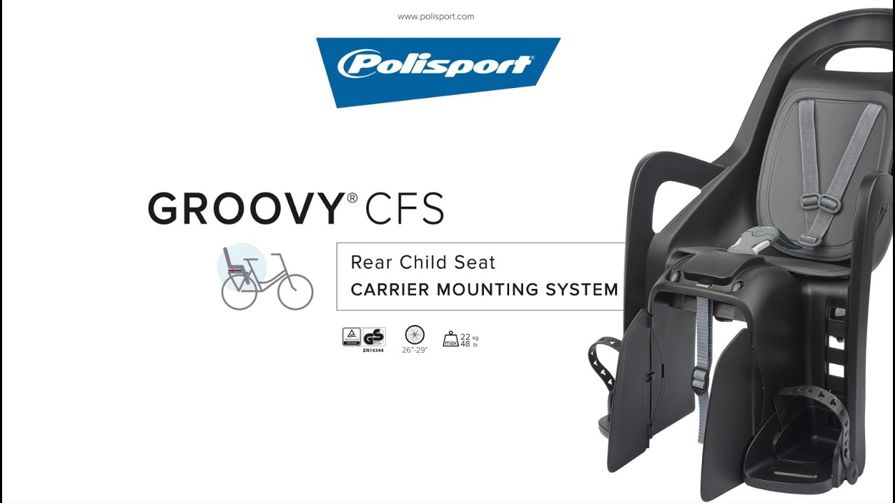 Polisport Groovy CFS πράσινο-γκρι FO παιδικό κάθισμα ποδηλάτου 8406100015