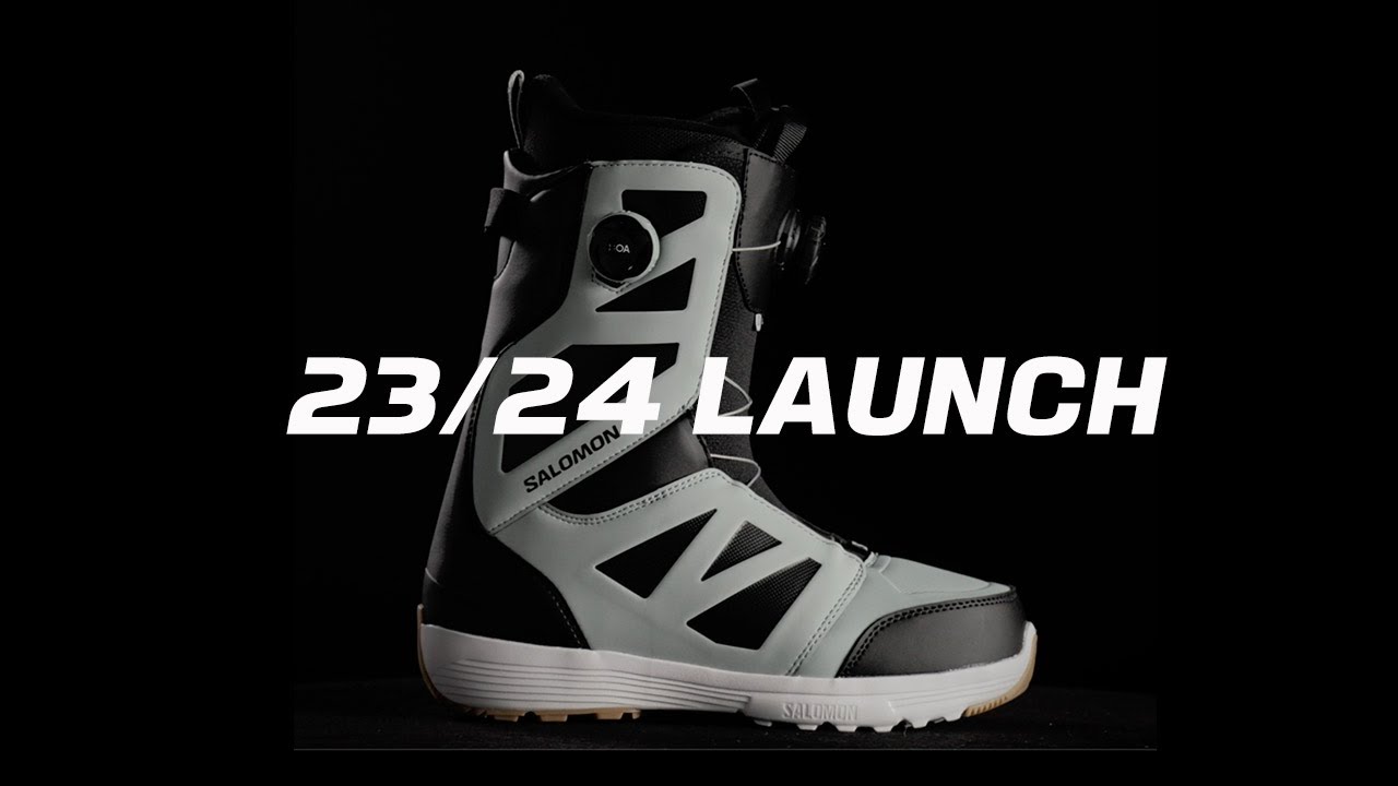 Ανδρικές μπότες snowboard Salomon Launch Boa SJ Boa μαύρο/μαύρο/λευκό