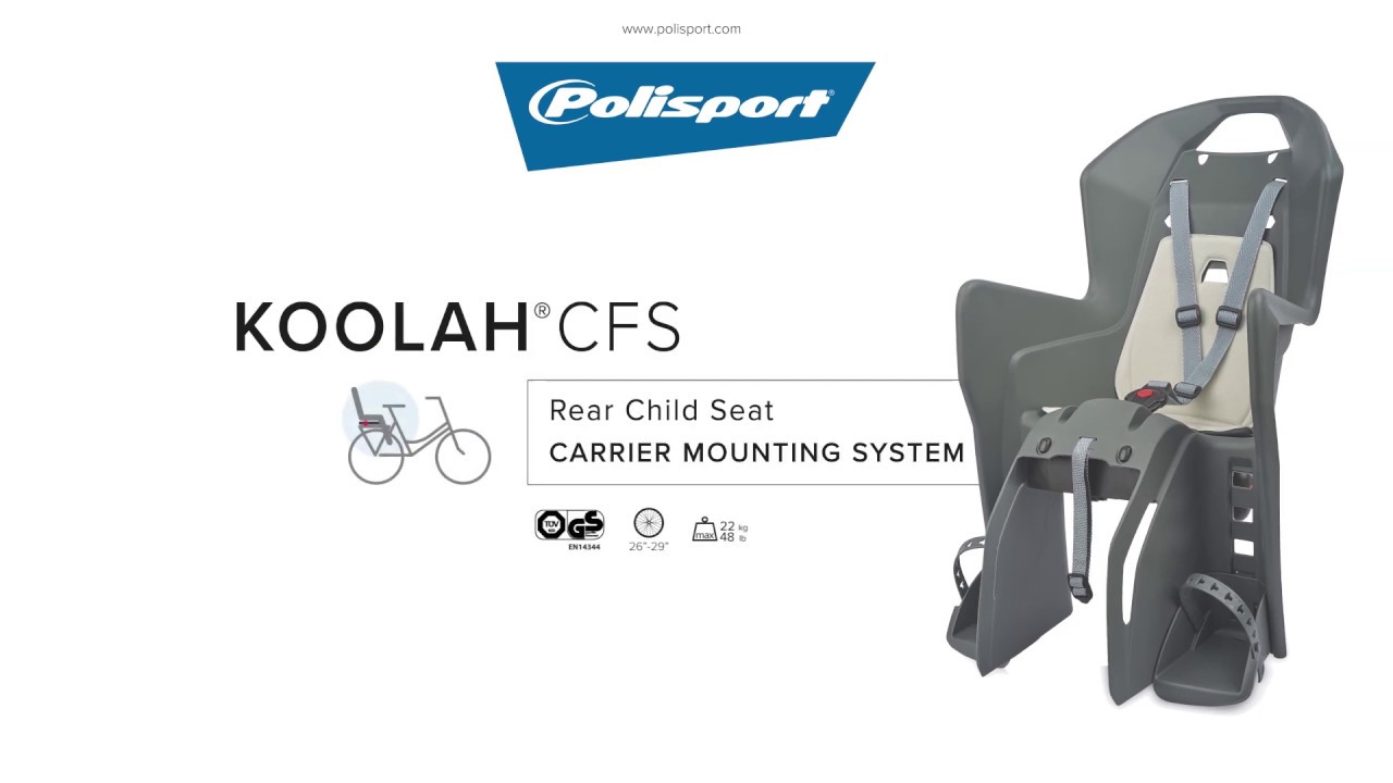 Polisport Koolah CFS πίσω σχάρα ποδηλάτου κάθισμα γκρι FO 8631500005
